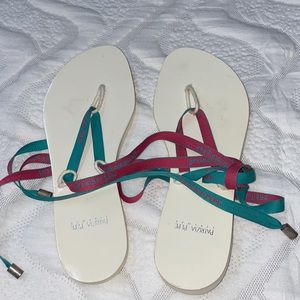 Patrizia Pepe flat wrap around sandals! Size 36